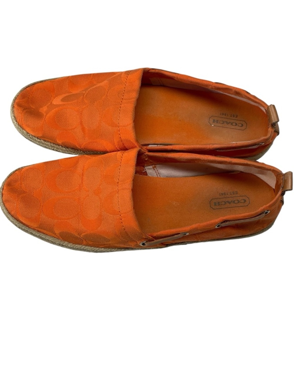 Coach Mellow Espadrille Orange Slip-On Shoes in size 8M - Picture 4 of 10
